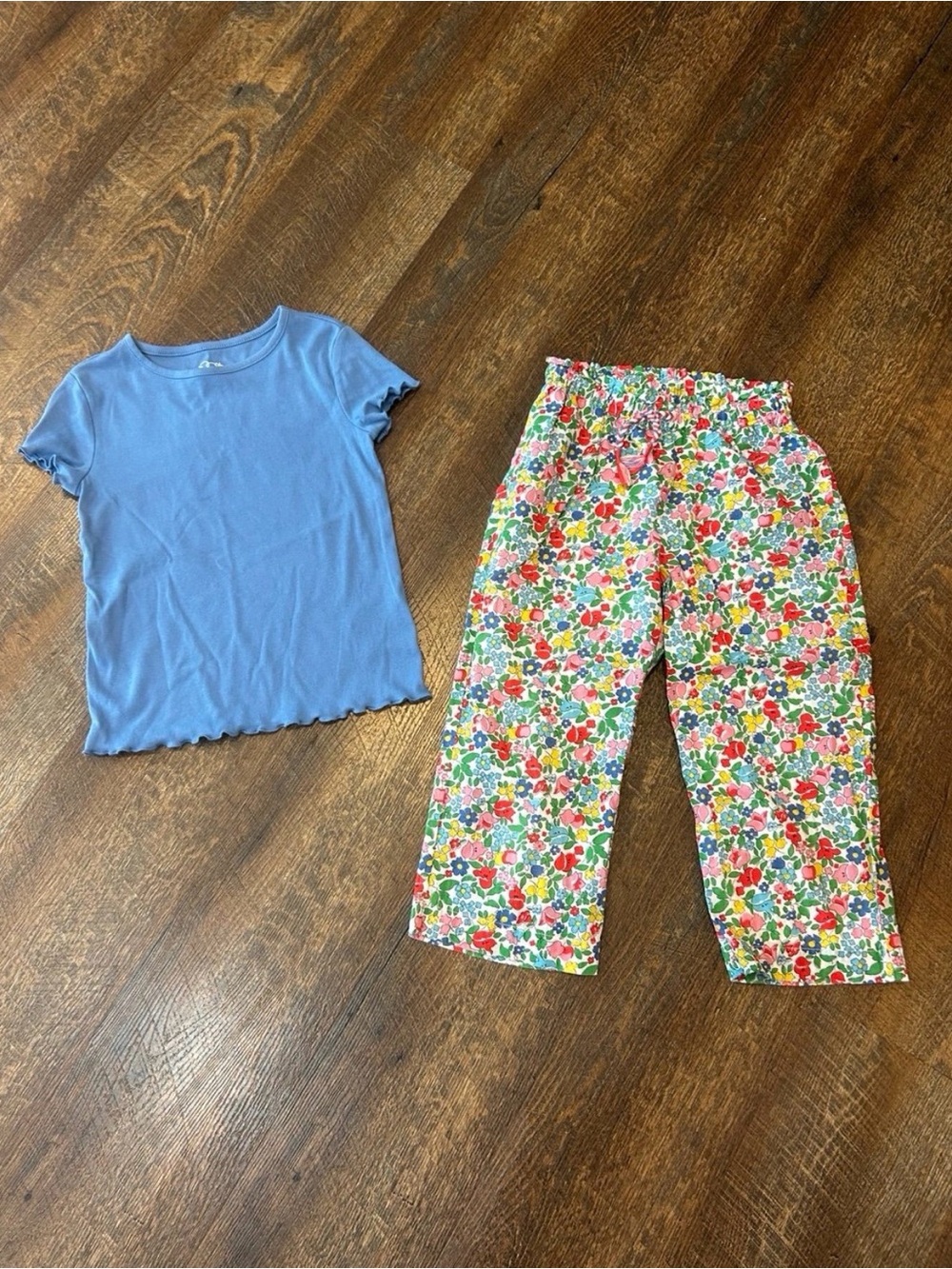 Mini Boden Floral Capri Pants & Art Class Shirt 8Y